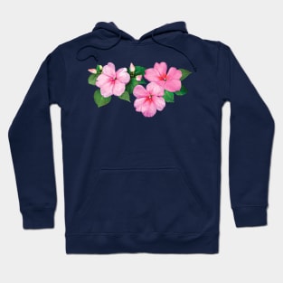 Impatiens - Pink Impatiens with Buds Hoodie